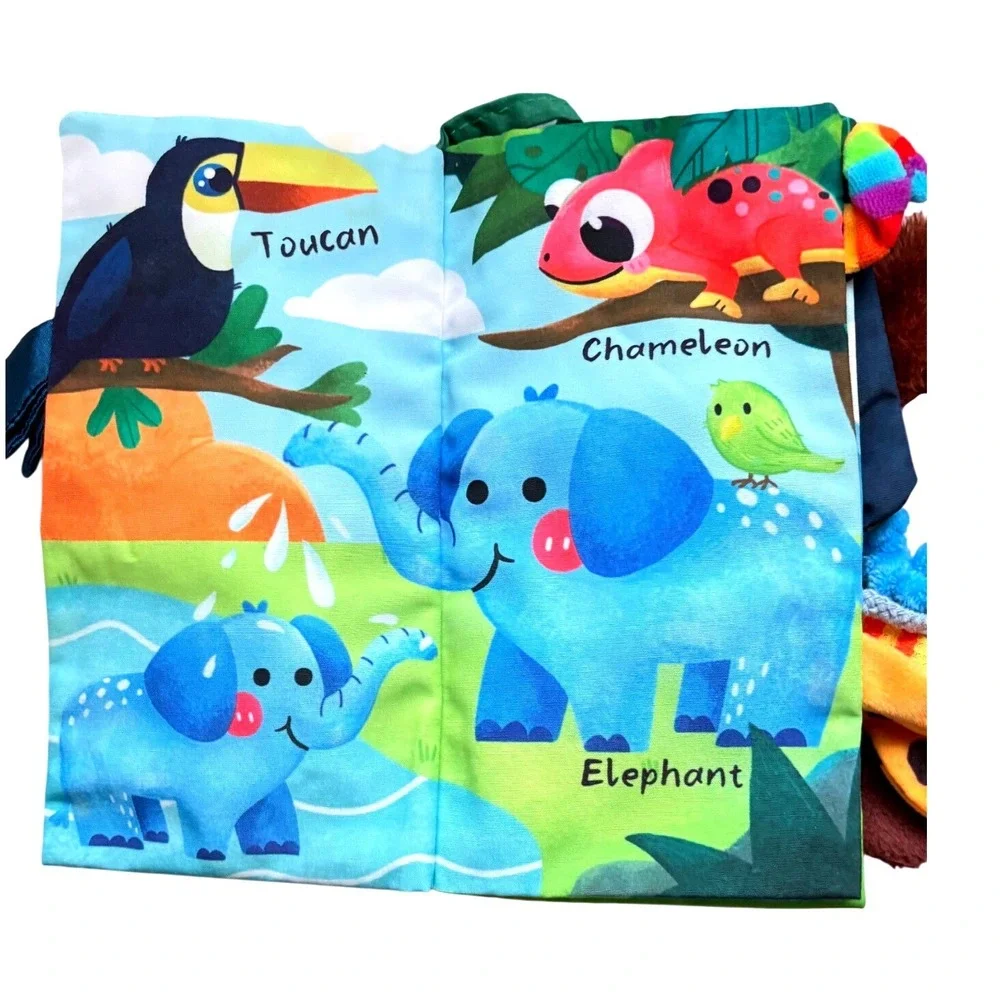 Hahaland Jungle Tails Baby Cloth Book Sensory Crinkle Animal Tails 0M+ 2022